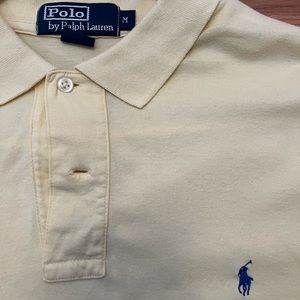 Yellow knit polo by Ralph Lauren